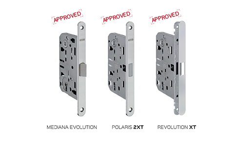 Gamma di serrature per porte d’interni: oltre 500.000 cicli completi di apertura e chiusura