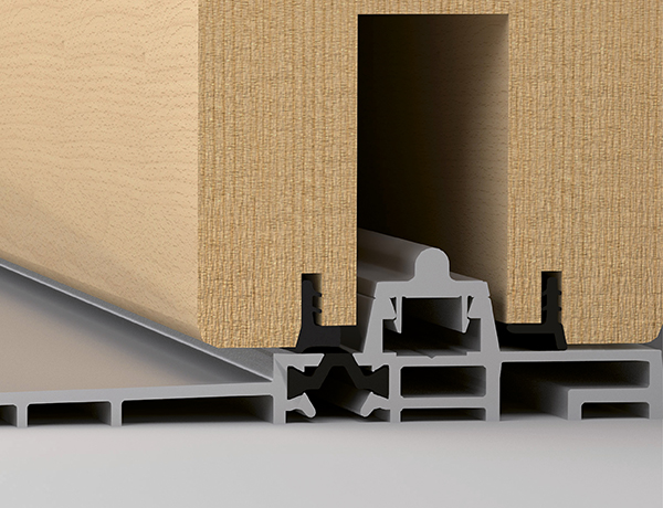 Soglia in alluminio con taglio termico