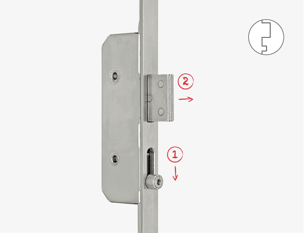 Versione con nottolini a rullo registrabili